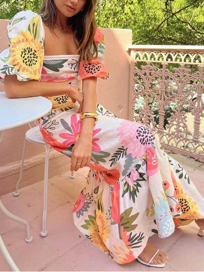 Abigail™ - Stylish Vibrant Floral Maxi Dress