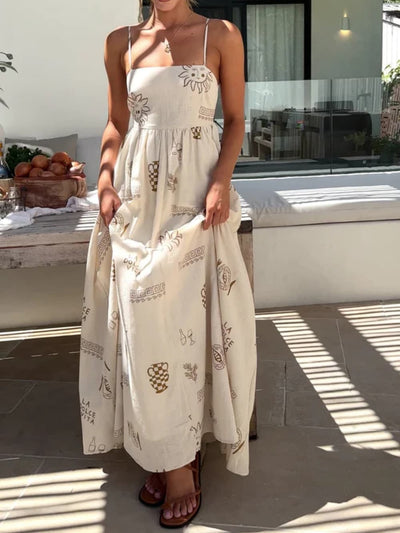 Avery™ - Maxi Dress With Mediterranean Print