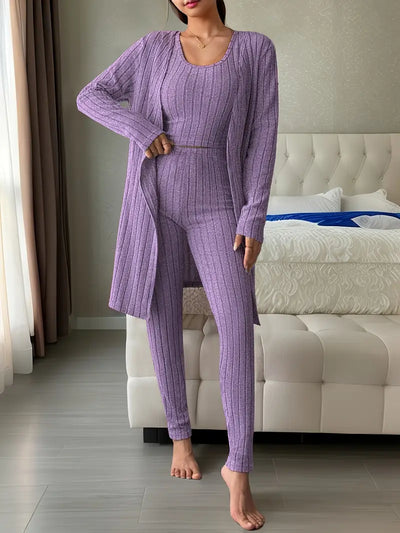 Lina™ - Ribbed Three-Piece Set
