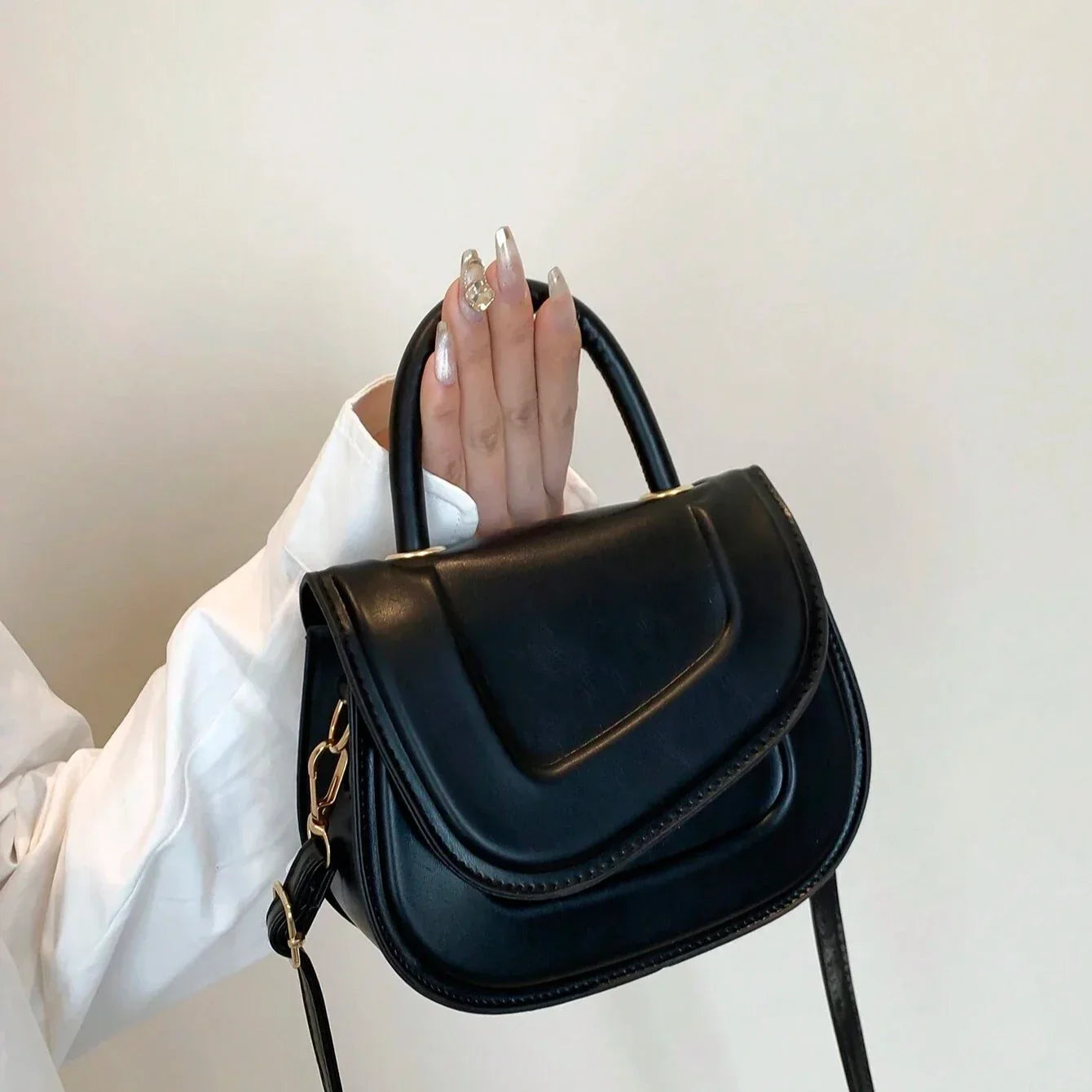 Charlotte™ Luxe Statement | Minimalist Saddle Bag