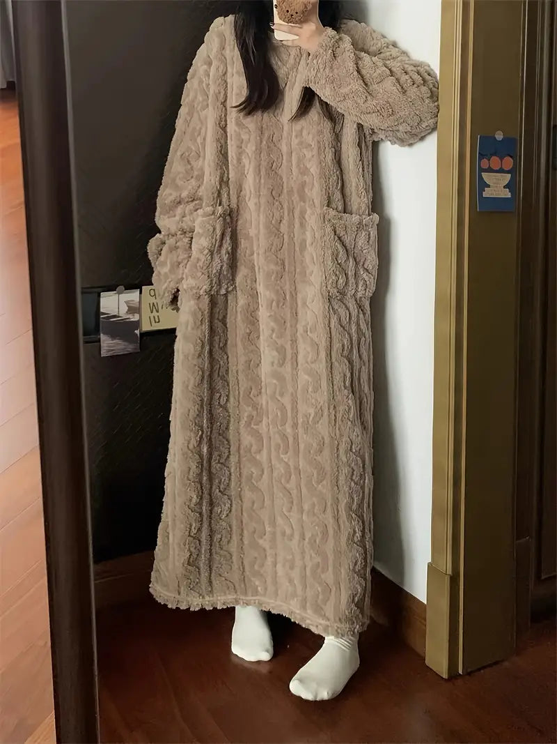 Abigail™ - Jacquard Soft Fleece Winter Dress