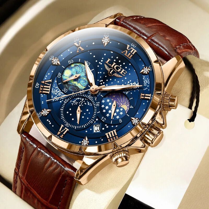 Caleb™ - Elegant Moonphase Watch