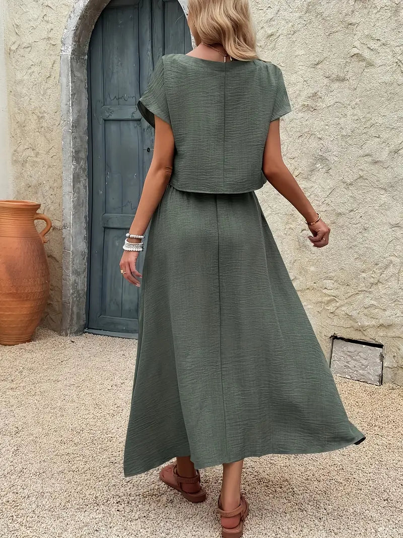 Hannah™ - Comfy Top and Skirt Set