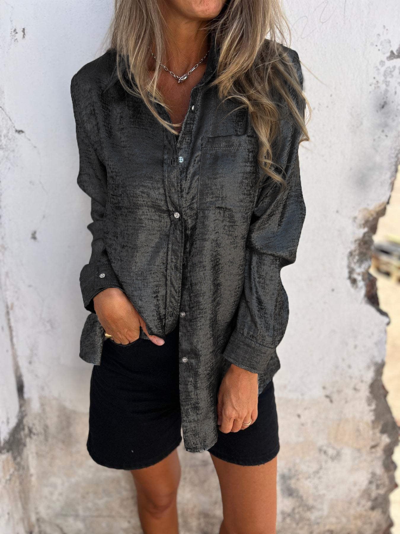 Riley™ - Chic Shimmer Shirt