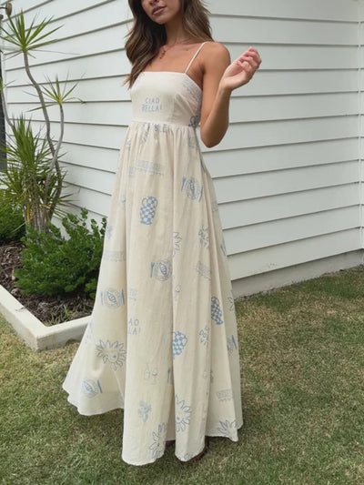 Avery™ - Maxi Dress With Mediterranean Print