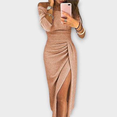 Lena™ - Elegant Off-Shoulder Dress