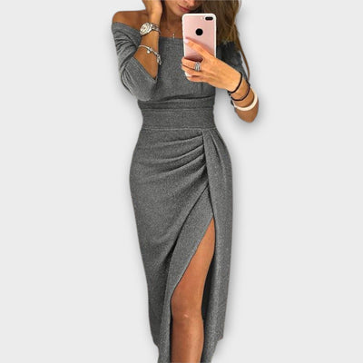 Lena™ - Elegant Off-Shoulder Dress