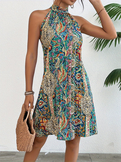 Zoe™ - Elegant Halterneck Dress