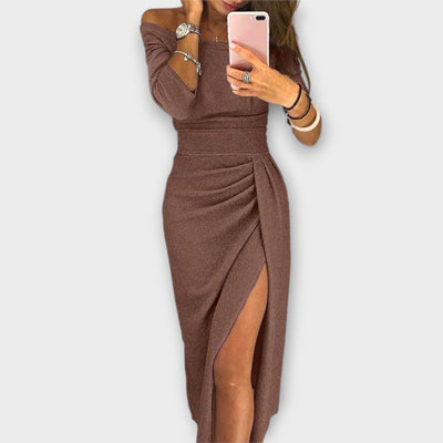 Lena™ - Elegant Off-Shoulder Dress