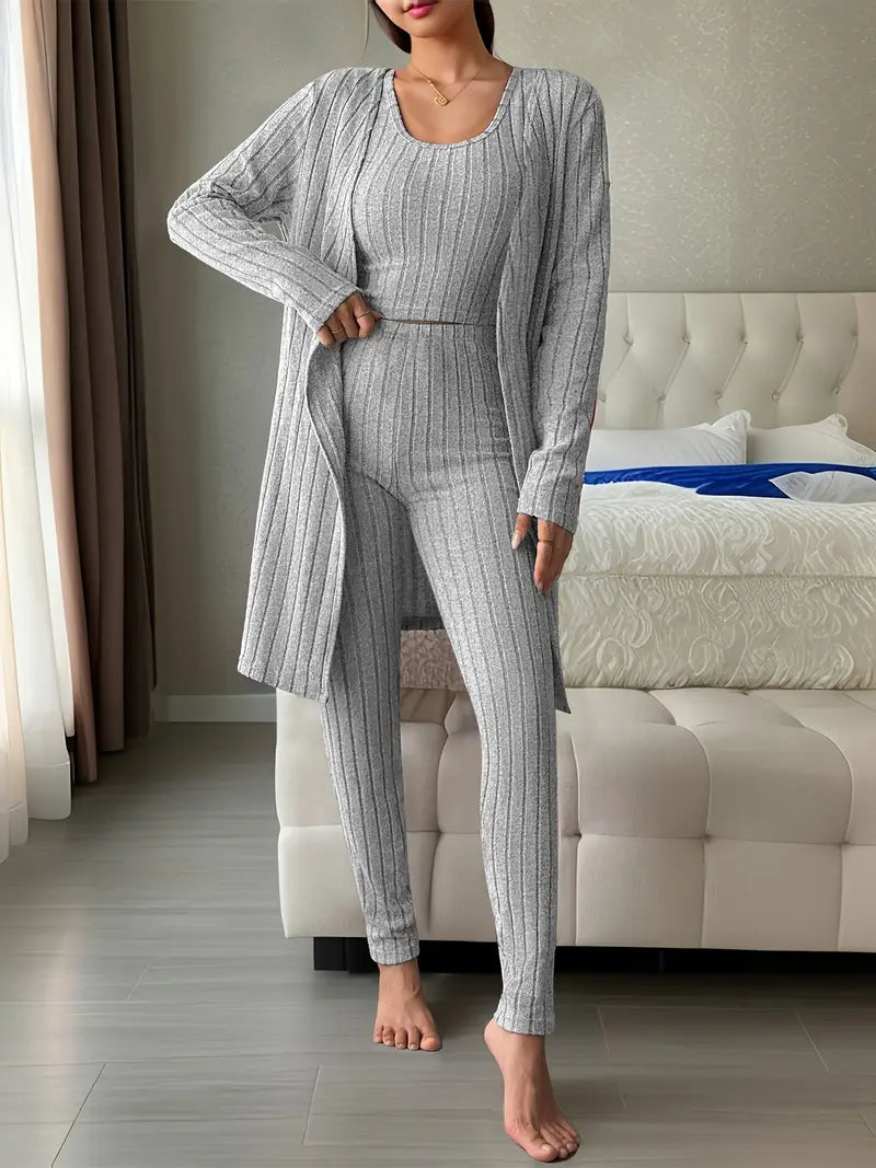 Lina™ - Ribbed Three-Piece Set