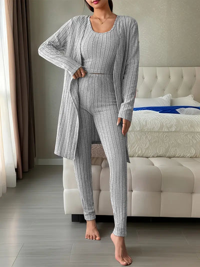 Lina™ - Ribbed Three-Piece Set