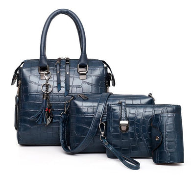 Olivia™ - Modern 4-Piece Leather Bag Set