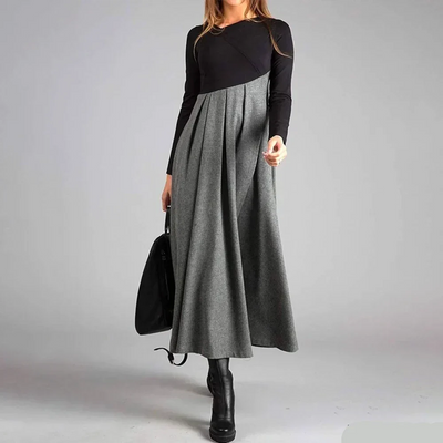 Olivia™ - Elegant Two-Tone Dress