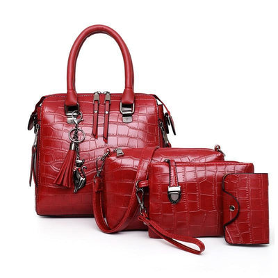 Olivia™ - Modern 4-Piece Leather Bag Set