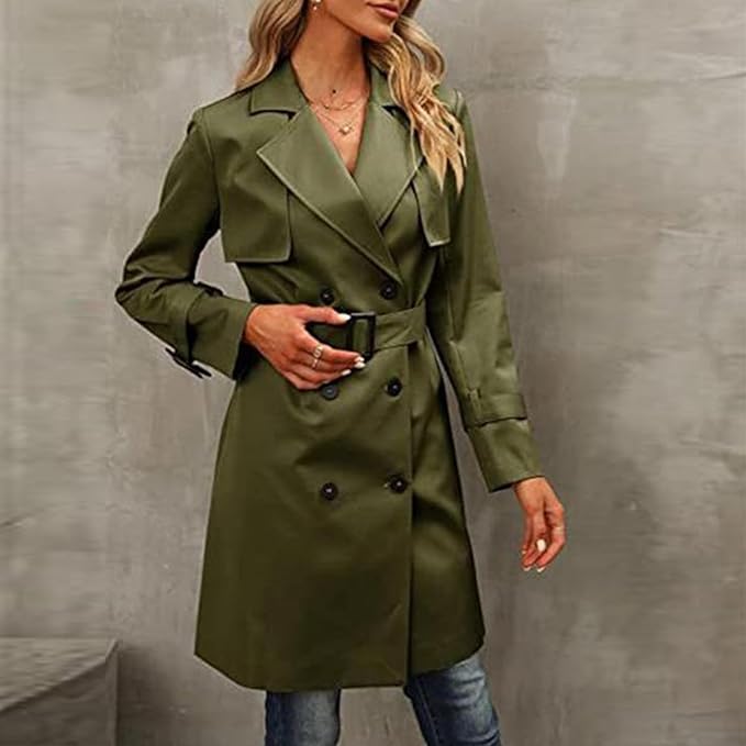 Avery™ - Modern Double-Breasted Windbreaker Coat