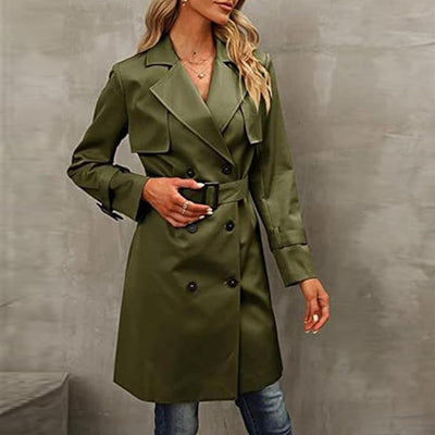 Avery™ - Modern Double-Breasted Windbreaker Coat