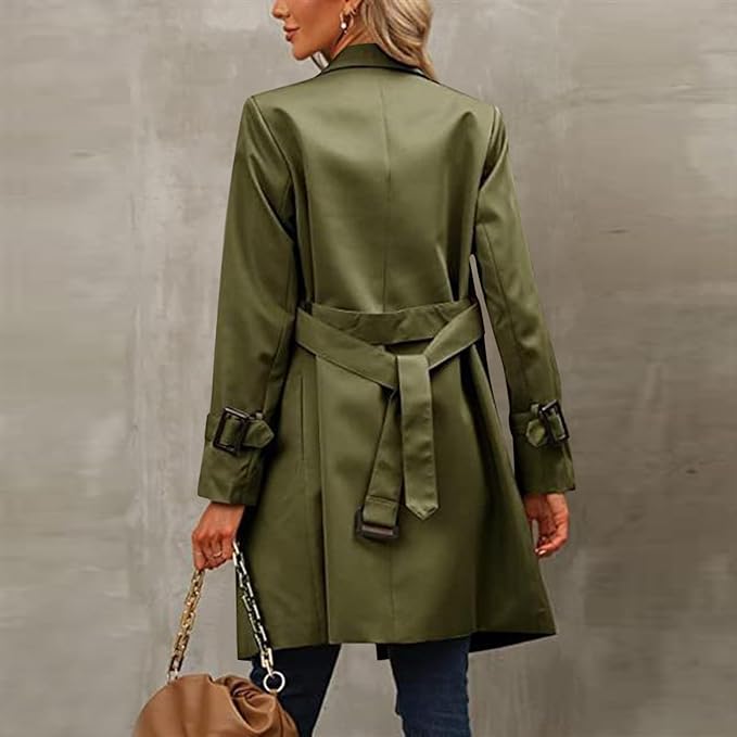 Avery™ - Modern Double-Breasted Windbreaker Coat