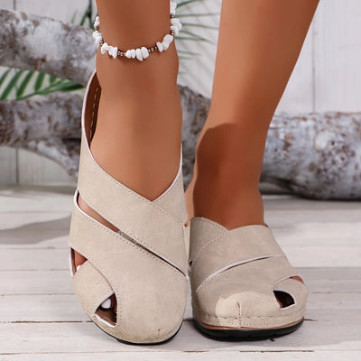 Ella™ - Stylish Round Toe Platform Wedge Sandals