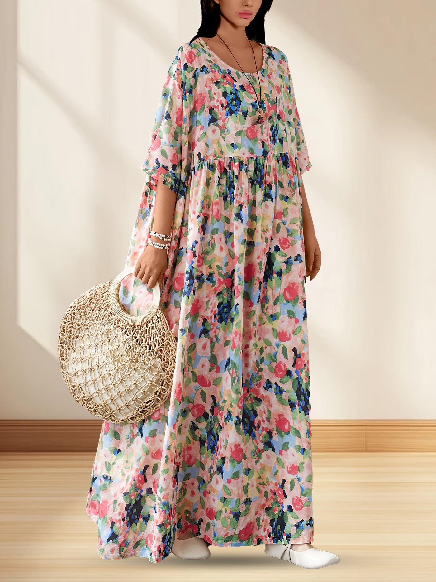 Charlotte™ - Comfortable Floral Maxi Dress
