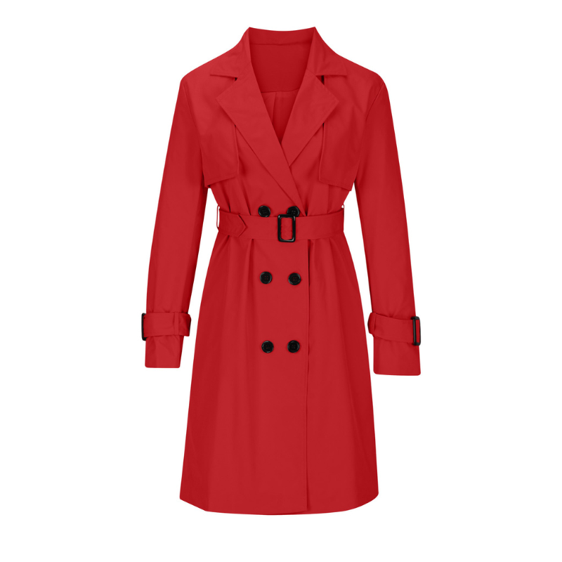 Avery™ - Modern Double-Breasted Windbreaker Coat