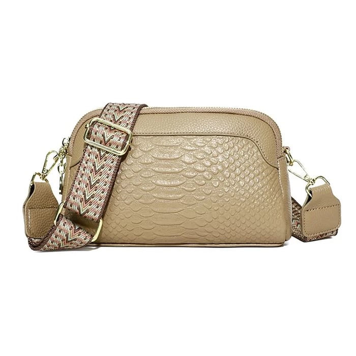 Olivia™ Elegant Allure | Croc-Pattern Mini Crossbody Bag