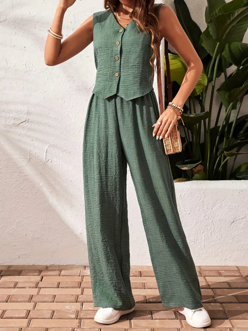 Layla™ - Elegant Sleeveless Two-Piece Set