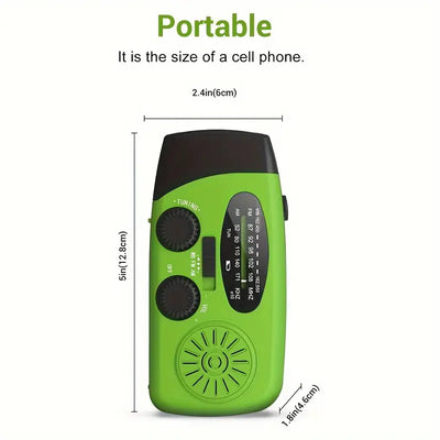 Emergency Hand Crank Radio with 2000mAh Power Bank