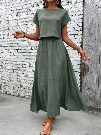 Hannah™ - Comfy Top and Skirt Set