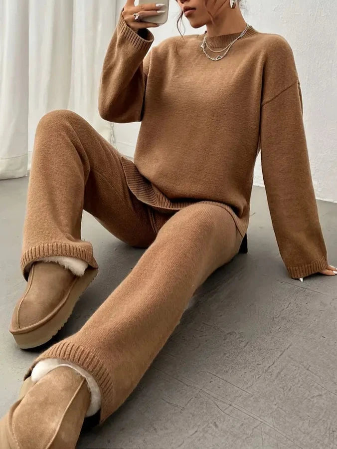 Lily™ - Warm Ribbed Casual Knitted Pantsuit