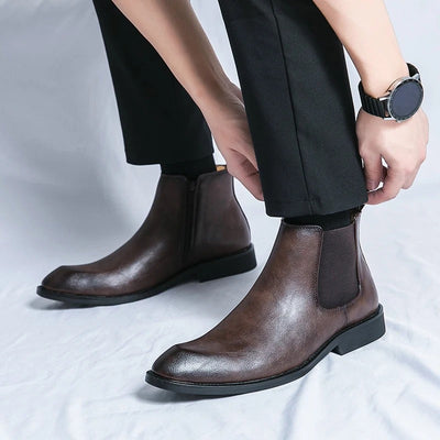 Nathan™ - Elegant Leather Chelsea Boots with Zipper