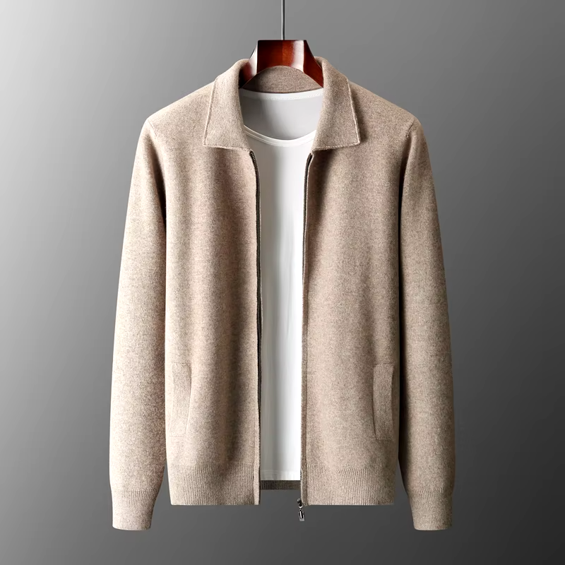 Jackson™ - Stylish Full Zip Cashmere Cardigan