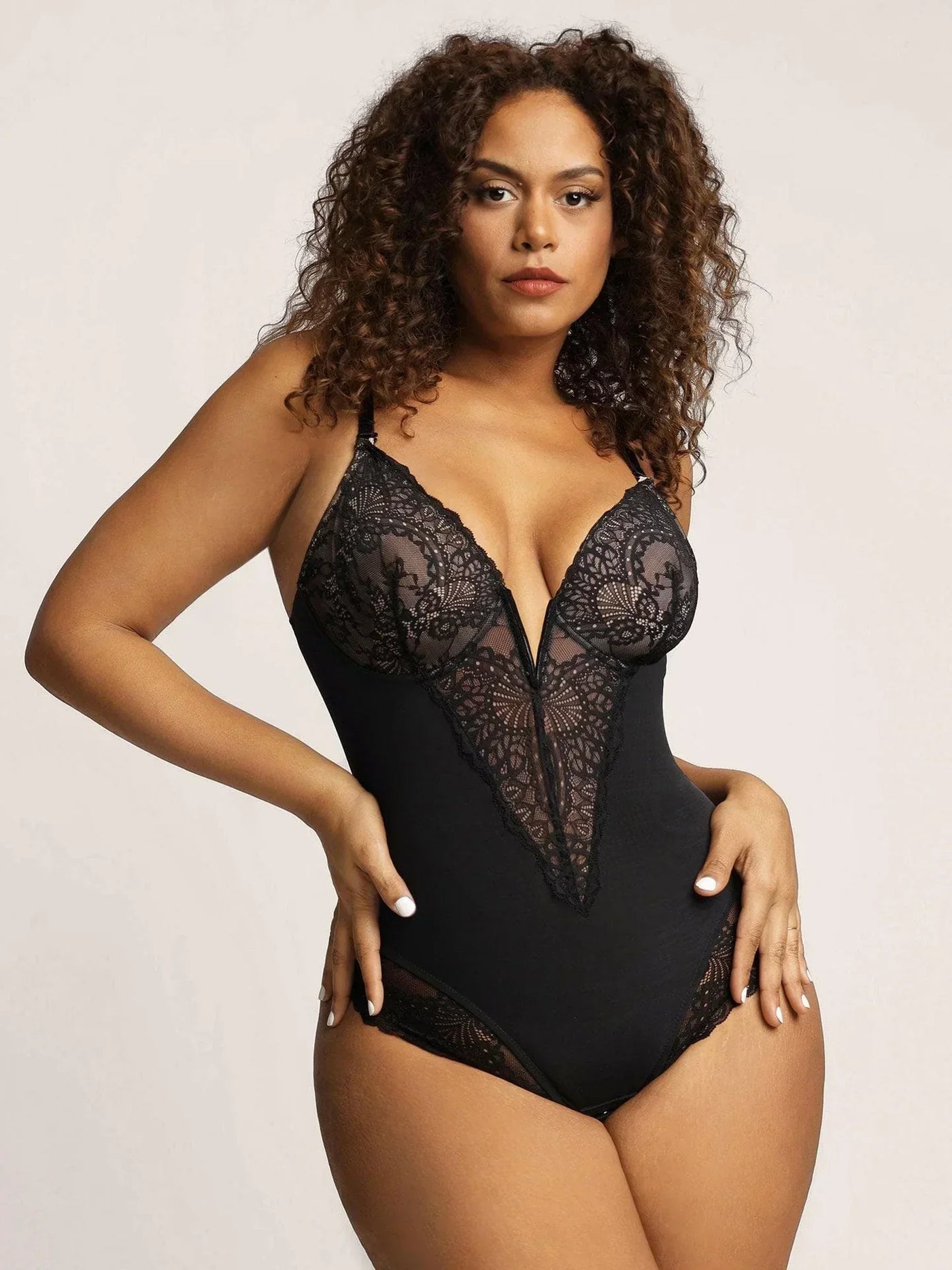 Ella™ - Shapewear Bodysuit With Deep V-Neck