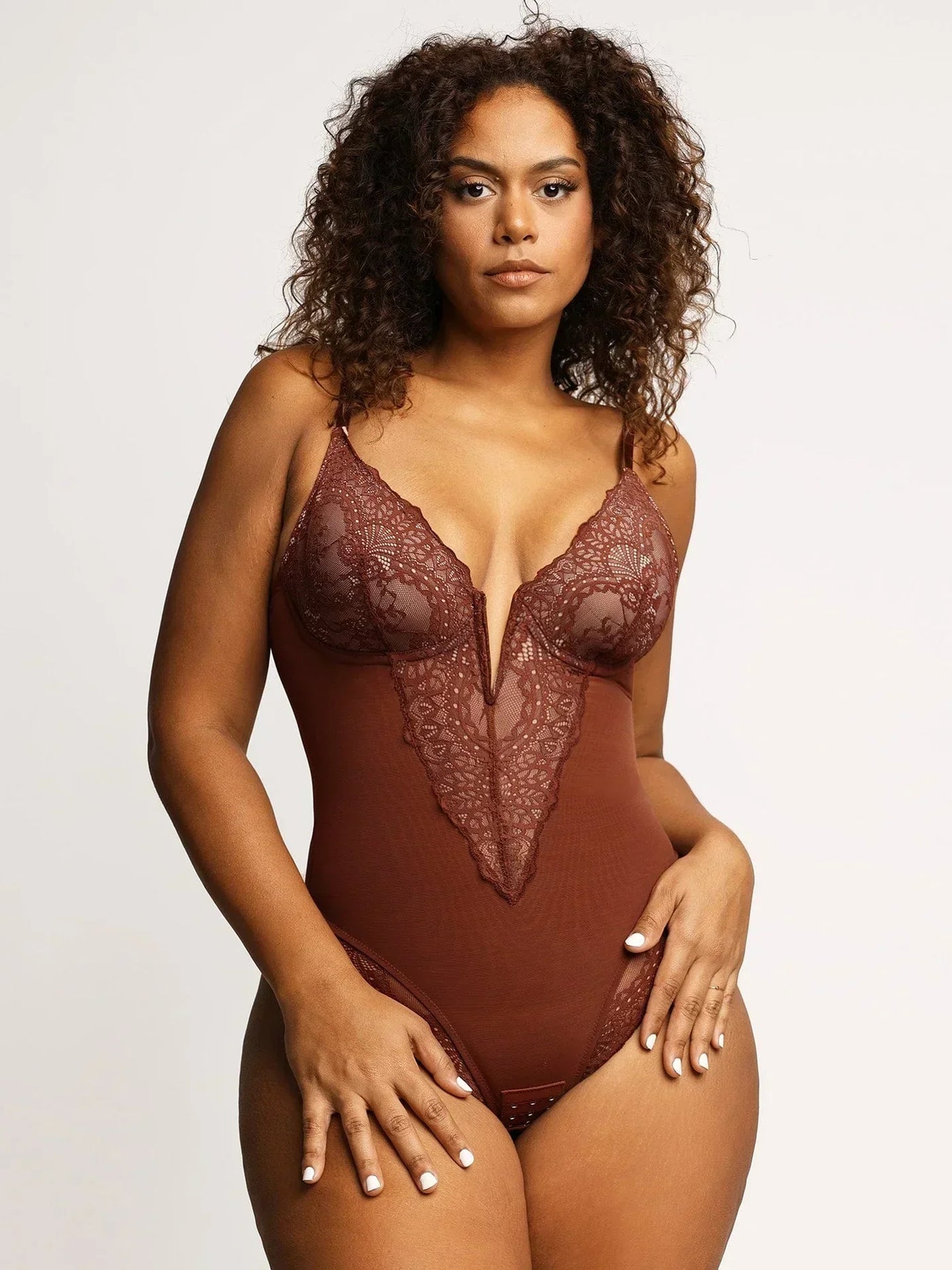 Ella™ - Shapewear Bodysuit With Deep V-Neck