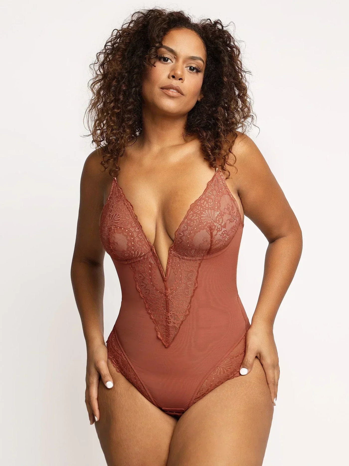 Ella™ - Shapewear Bodysuit With Deep V-Neck