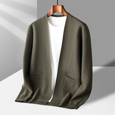 James™  - Comfortable Honeycomb Knit Cardigan