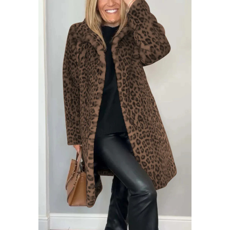 Riley™ - Elegant Stylish Leopard Print Coat