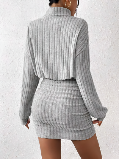 Layla™ - Ribbed Sweater-Dress
