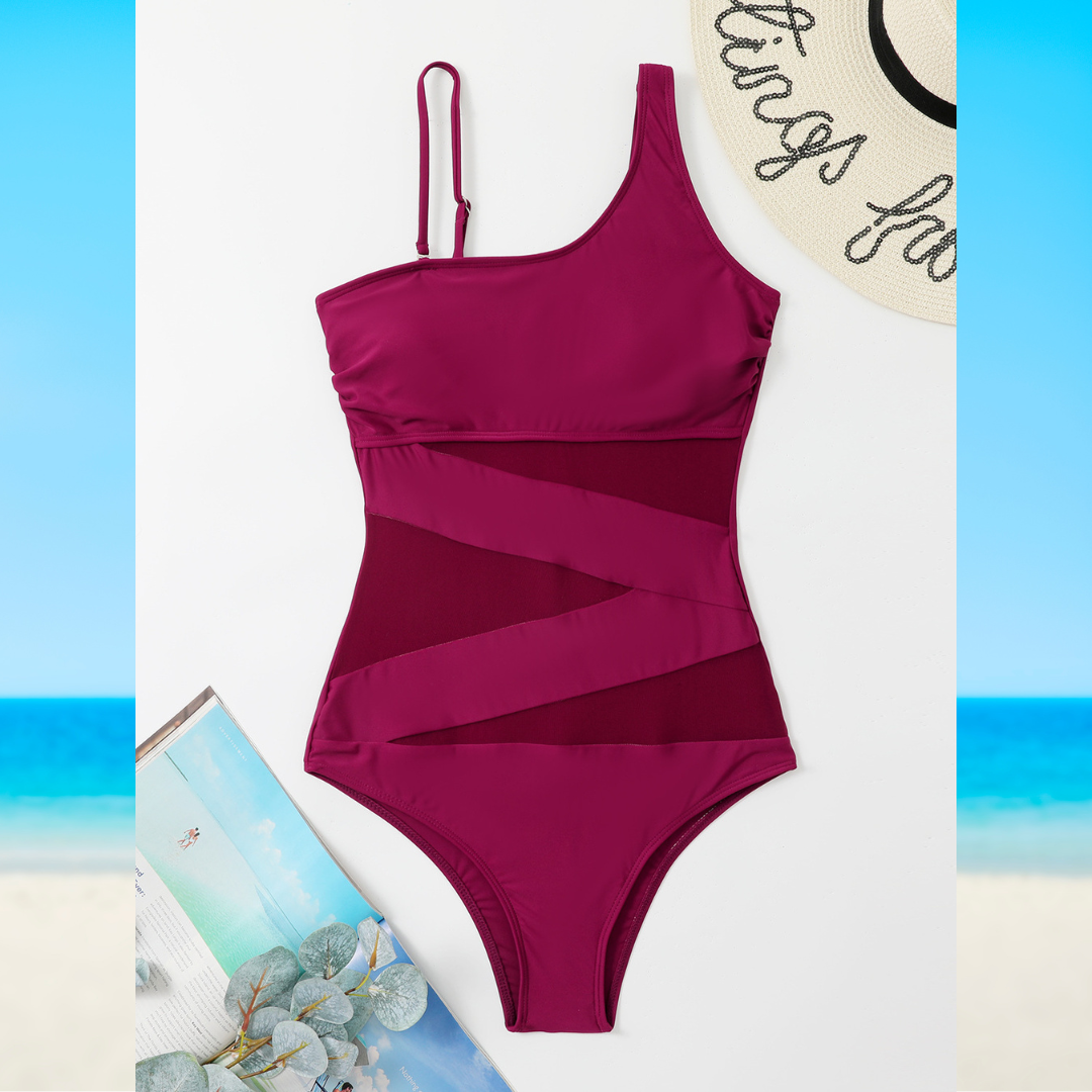 Hannah™ - Chic Asymmetrical Swimsuit