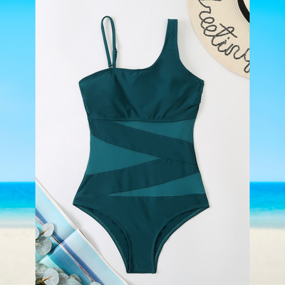 Hannah™ - Chic Asymmetrical Swimsuit