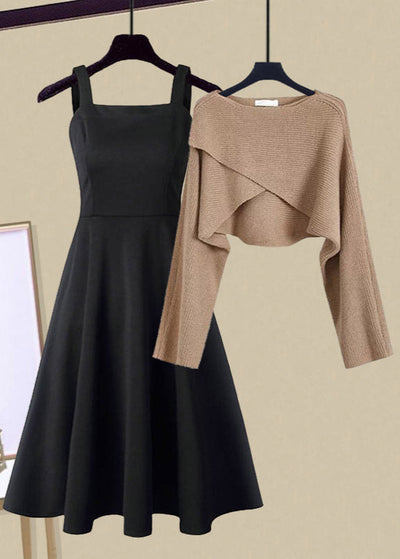 Riley™ - Stylish Dress And Cardigan Set