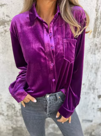 Amelia™ - Elegant And Trendy Velvet Blouse