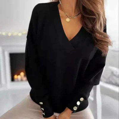 Amelia™ - Stylish V-neck Sweater