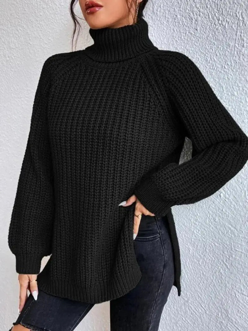 Mia™ - Comfortable Knit Turtleneck Long Sweater