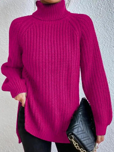 Mia™ - Comfortable Knit Turtleneck Long Sweater