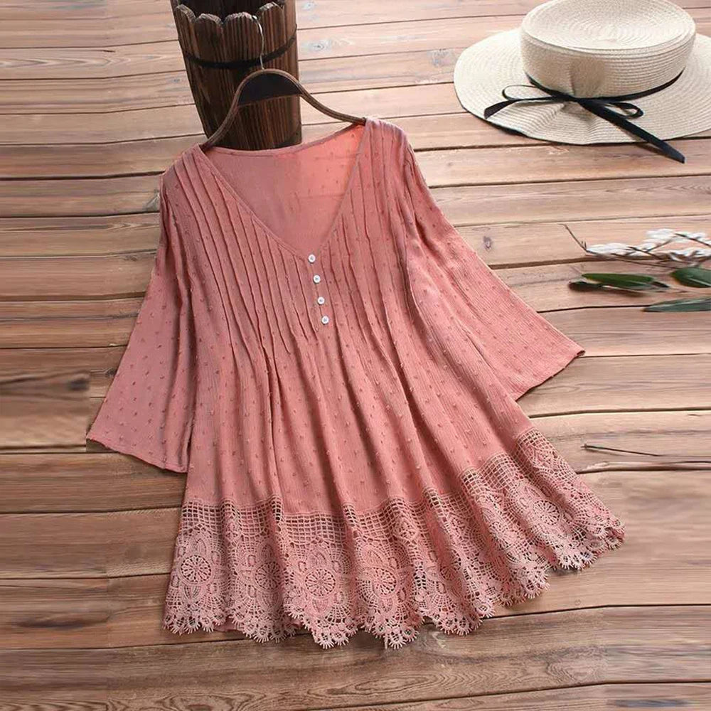 Abigail™ - Vintage Casual Lace Shirt
