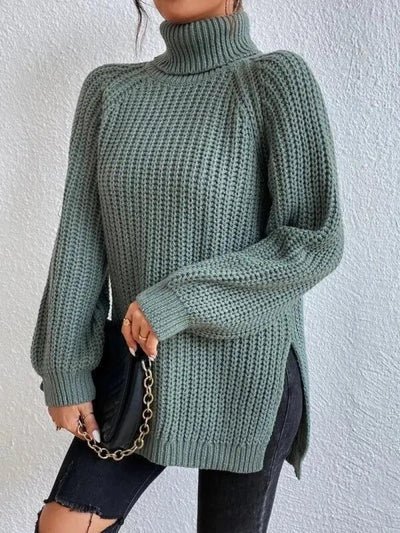 Mia™ - Comfortable Knit Turtleneck Long Sweater