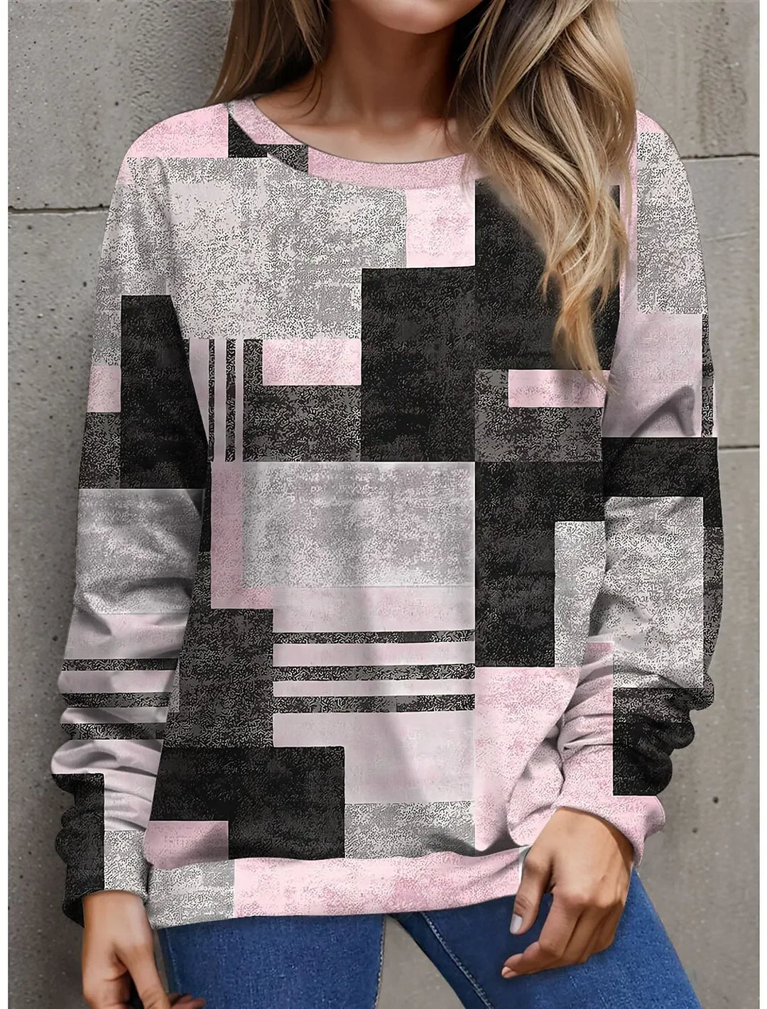 Aubrey™ - Vintage Comfy Color Block Sweatshirt