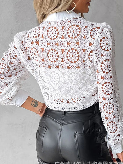 Hannah™ - Elegant Lace Blouse