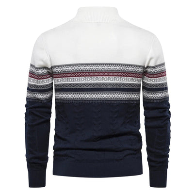 Henry™ - Stylish Fair Isle Half Zip Sweater