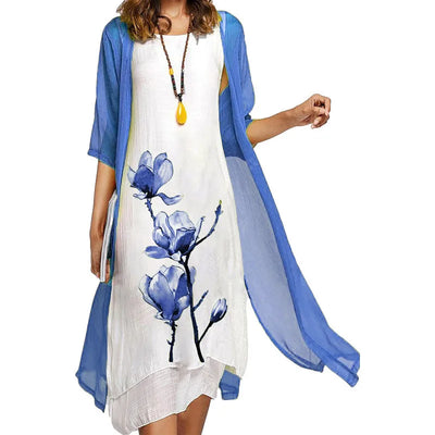 Aria™ - Elegant Dress With Cardigan